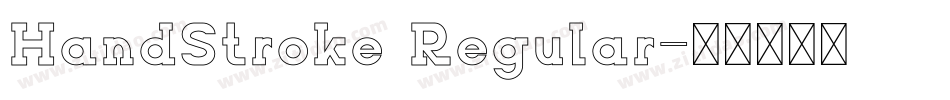 HandStroke Regular字体转换